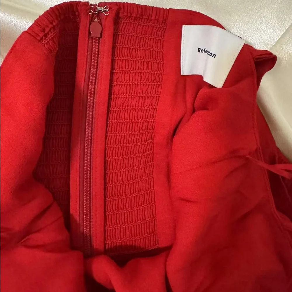 Reformation Bryson Dress in Cherry *NEW* - Picture 6 of 7